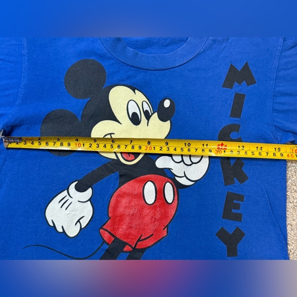 Vintage Mickey Mouse Blue Graphic T-Shirt – Kids (Approx Size 8–10) - Picture 2 of 3